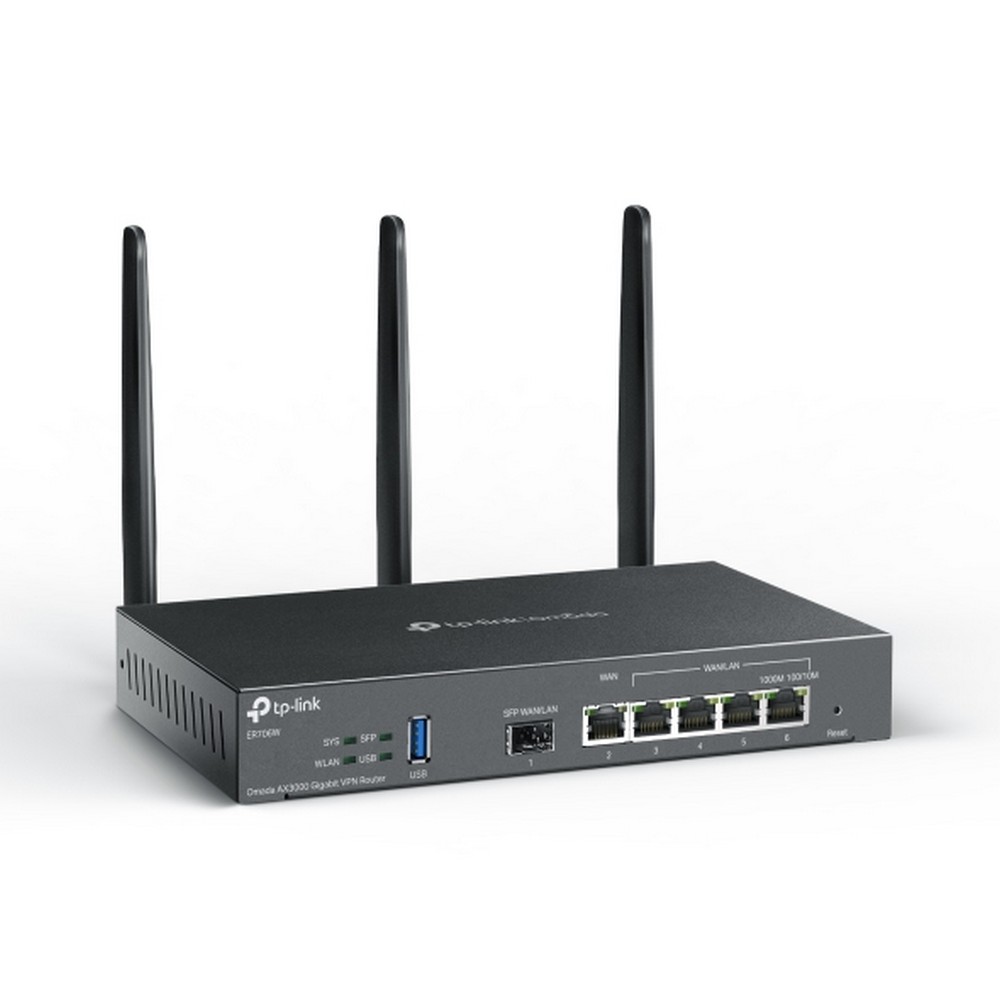 Router Omada VPN Multi WAN - Wi-Fi 6 AX3000 1 porta gigabit SFP e 5 porte  gigabit RJ45 » ORE snc